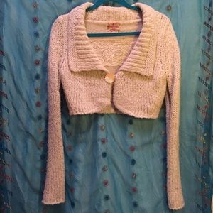 Free People White Crop Sweater